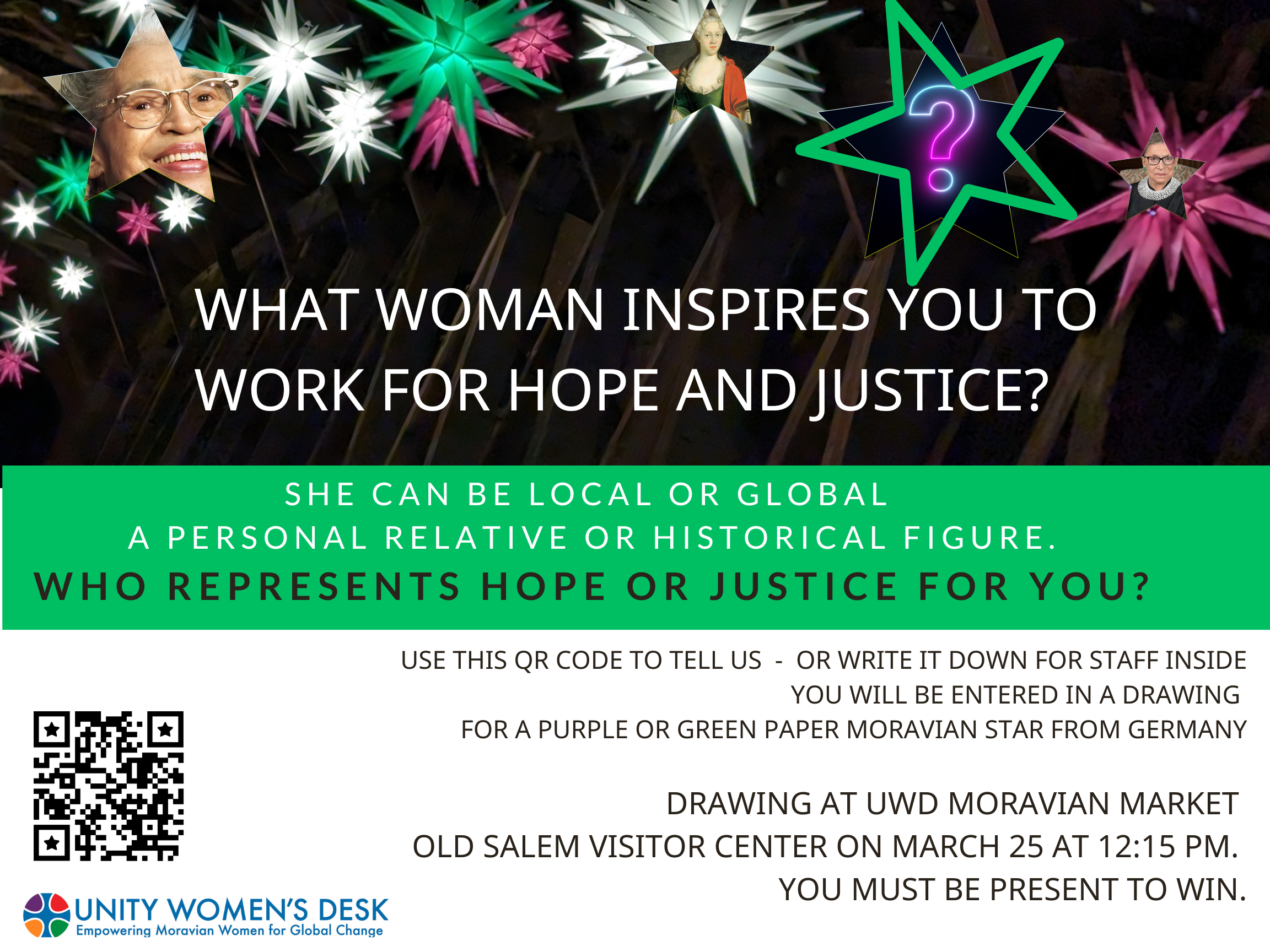 March 2023: Moravian Stars in March:  Women who inspire.
